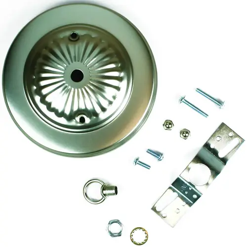 Canopy Kit, Ceiling, Traditional, Brushed Pewter, For: Outlet Box and Hang Ceiling Fixture