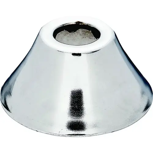 Bath Flange, 1-1/4 in Dia, 4 in W, Polished Chrome