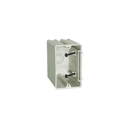 SB-1 Electrical Box, 1 -Gang, 2 -Outlet, 1 -Knockout, 1/2 in Knockout, PVC, Beige/Tan SB-1 Electrical Box, 1 -Gang, 2 -Outlet, 1 -Knockout, 1/2 in Knockout, PVC, Beige/Tan