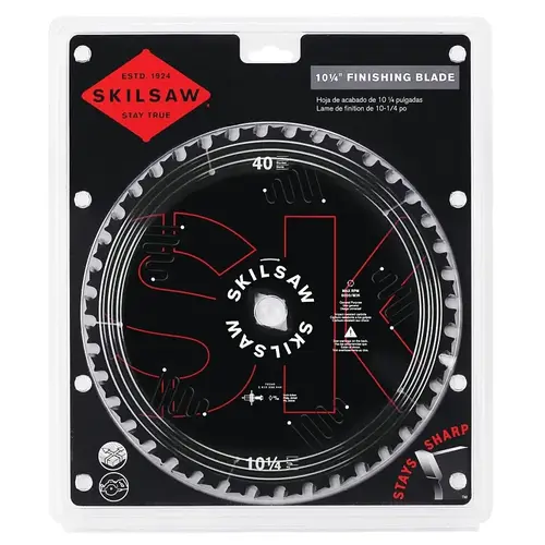 Circular Saw Blade, 10-1/4 in Dia, 13/16 in Arbor, 40-Teeth, Carbide Cutting Edge