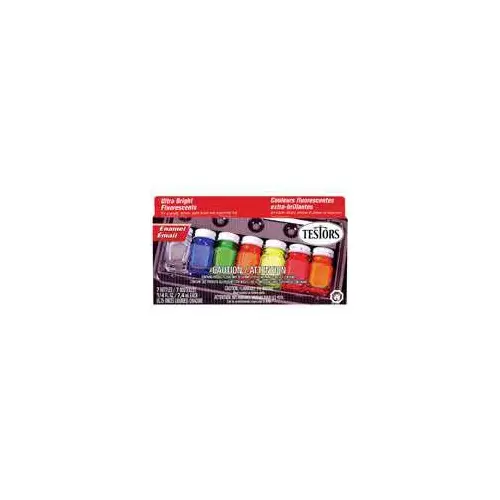 Enamel Paint Set, 1/4 oz Bottle Assorted - pack of 7 Enamel Paint Set, 1/4 oz Bottle Assorted - pack of 7