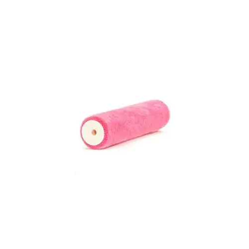 Mo-Tech Roller Cover, 1/4 in Thick Nap, 6 in L, Dralon Cover, Pink