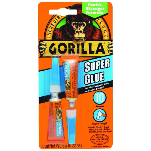 Super Glue, Liquid, Irritating, Straw/White Water, 3 g Tube - pack of 2 Super Glue, Liquid, Irritating, Straw/White Water, 3 g Tube - pack of 2