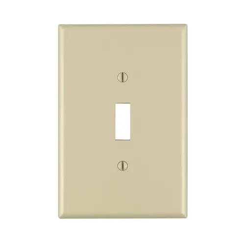86101 Wallplate, 3-1/2 in L, 5-1/4 in W, 1 -Gang, Thermoset Plastic, Ivory, Smooth 86101 Wallplate, 3-1/2 in L, 5-1/4 in W, 1 -Gang, Thermoset Plastic, Ivory, Smooth