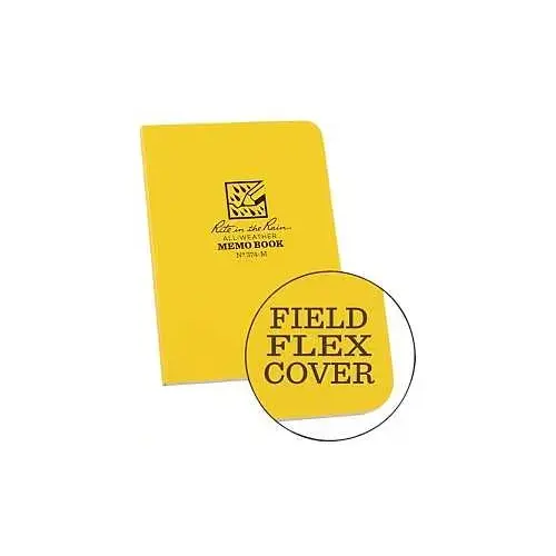 Memo Book All-Weather 3-1/2" W X 5" L Perfect Bound Yellow - pack of 6 Memo Book All-Weather 3-1/2" W X 5" L Perfect Bound Yellow - pack of 6