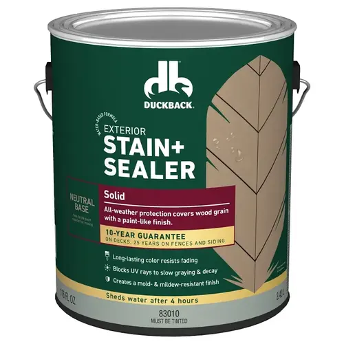 Wood Stain, Solid, Liquid, 1 gal Neutral Base