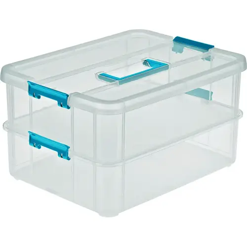 Tray Organizer, Clear, 14-3/8 in L, 10-3/4 in W, 7-3/4 in H Tray Organizer, Clear, 14-3/8 in L, 10-3/4 in W, 7-3/4 in H