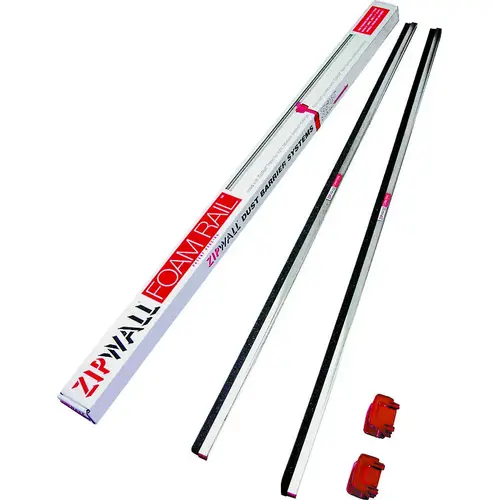 FoamRail Foam Rail, 4 ft L, Aluminum Pair Black/Red