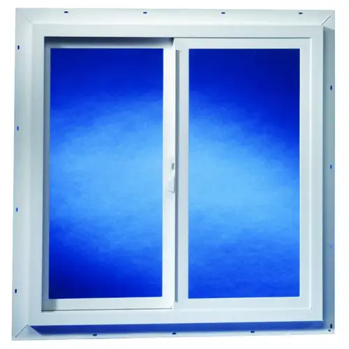 Utility Window, 23-1/2 in OAW, 23-1/2 in OAH, Vinyl Frame White