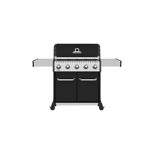 Baron 520 PRO Gas Grill, 45,000 Btu, Liquid Propane, 5-Burner, 570 sq-in Primary Cooking Surface Black