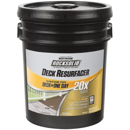 Deck Resurfacer RockSolid Solid Tintable Tint Base Water-Based 4 gal Tint Base