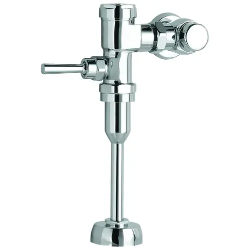 Flush Valve, 0.5 gpf Flush, 20 psi Pressure, Polished Chrome, Manual Actuator