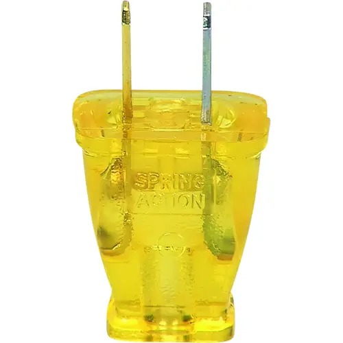 Electrical Plug, 2 -Pole, 15 A, 125 V, NEMA: NEMA 1-15, Yellow
