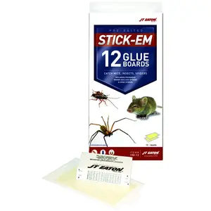 JT Eaton 198-12 Stick-Em Scorpion Glue Trap, Solid, Characteristic Petroleum, Clear/Pale Yellow Pack - pack of 12