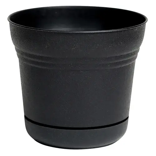 Ocean SPO500 Saturn Planter, 5 in W, 5 in D, Classic Textured Design, Plastic, Black, Matte - pack of 12 Ocean SPO500 Saturn Planter, 5 in W, 5 in D, Classic Textured Design, Plastic, Black, Matte - pack of 12
