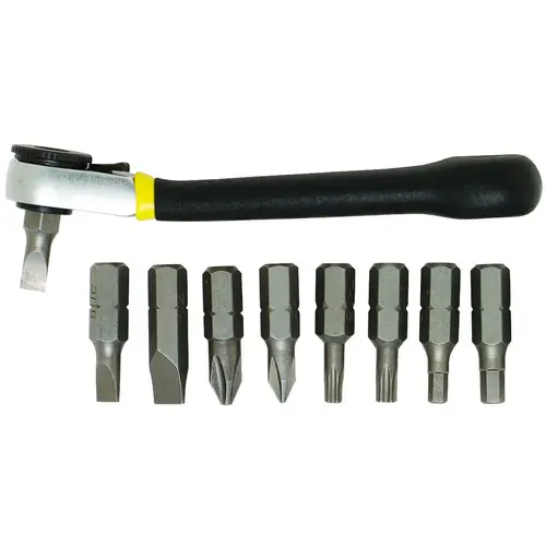 Ratcheting Offset Screwdriver Set Black/Yellow - pack of 5 Ratcheting Offset Screwdriver Set Black/Yellow - pack of 5