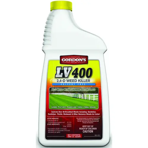 Weed Killer, Liquid, Spray Application, 1 qt White Weed Killer, Liquid, Spray Application, 1 qt White