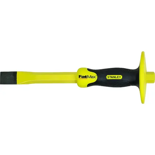 Cold Chisel with Guard, 1 in Tip, 12 in OAL, Steel Blade Yellow Cold Chisel with Guard, 1 in Tip, 12 in OAL, Steel Blade Yellow