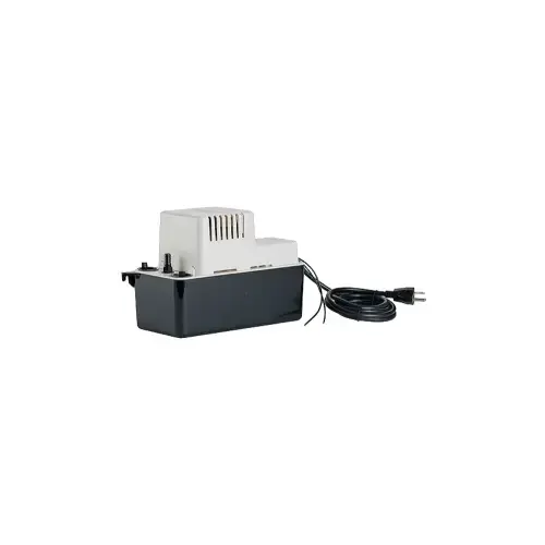 VCMA-20ULS Series Automatic Condensate Removal Pump, 1.5 A, 115 V, 0.33 hp, ABS/Stainless Steel