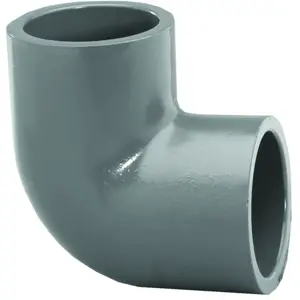 Lasco 806015BC Pipe Elbow, 1-1/2 in, Slip, 90 deg Angle, PVC, SCH 80 Schedule Gray