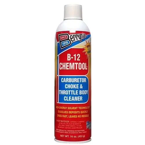 B-12 CHEMTOOL  Carburetor/Choke Cleaner, 16 oz, Aerosol Can, Mild Solvent Scent Clear - pack of 12