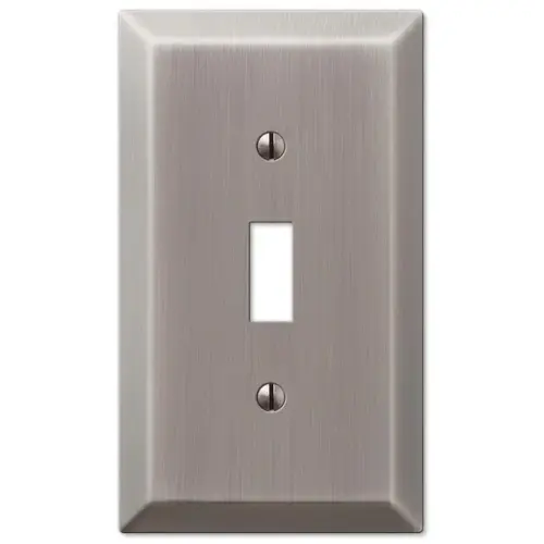 Century Wallplate, 4-15/16 in L, 2-7/8 in W, 1 -Gang, Steel, Antique Nickel Century Wallplate, 4-15/16 in L, 2-7/8 in W, 1 -Gang, Steel, Antique Nickel
