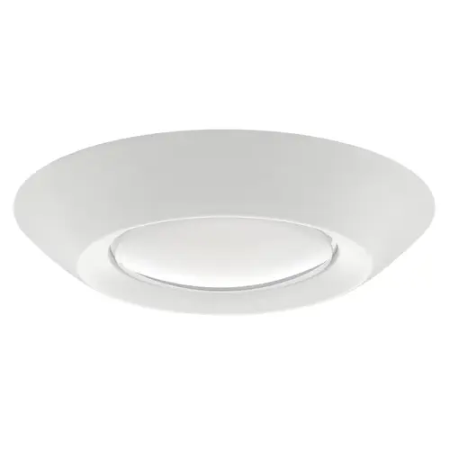 Surface Mount Disk Light, 5, 6 in Dia Recessed Can White