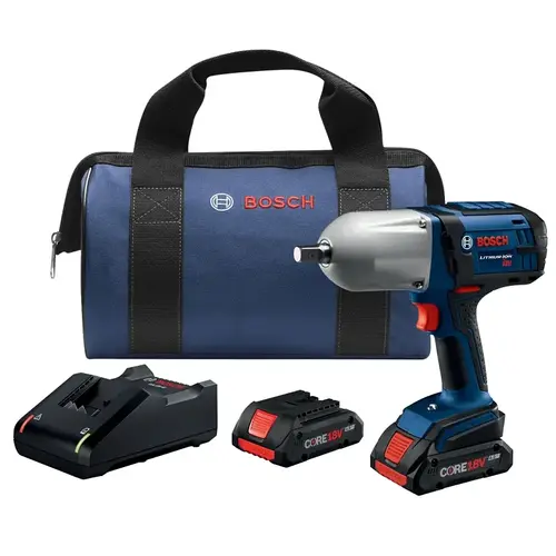 Impact Wrench Kit, Battery Included, 18 V, 4 Ah, 1/2 in Drive, Square Drive, 2100 ipm Impact Wrench Kit, Battery Included, 18 V, 4 Ah, 1/2 in Drive, Square Drive, 2100 ipm