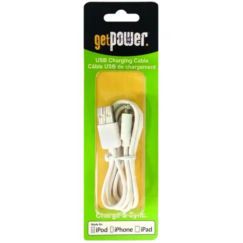 3 Ft. White Apple Lightning to USB Charge/Sync Cable 3 Ft. White Apple Lightning to USB Charge/Sync Cable