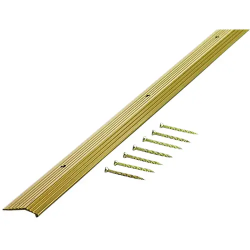 Carpet Trim 0.19" H X 36" L Prefinished Satin Brass Aluminum Prefinished - pack of 6 Carpet Trim 0.19" H X 36" L Prefinished Satin Brass Aluminum Prefinished - pack of 6