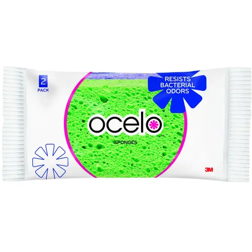 Utility Sponge, 6 in L, 3.6 in W, 0.9 in Thick, Cellulose Green - pack of 12 Pairs Utility Sponge, 6 in L, 3.6 in W, 0.9 in Thick, Cellulose Green - pack of 12 Pairs