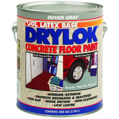 Floor Paint, Flat, Dove Gray, 1 gal Can Floor Paint, Flat, Dove Gray, 1 gal Can