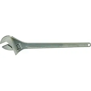Crescent AC224VS AC124 Adjustable Wrench, 24 in OAL, 2.438 in Jaw, Steel, Chrome, I-Beam Handle