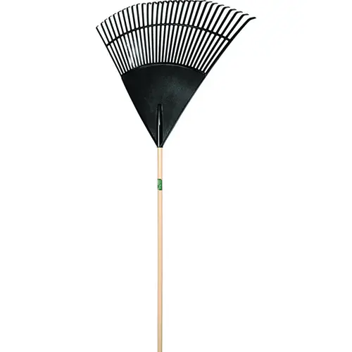Leaf Rake, Polypropylene Tine, 30-Tine, Hardwood Handle, 48 in L Handle Leaf Rake, Polypropylene Tine, 30-Tine, Hardwood Handle, 48 in L Handle