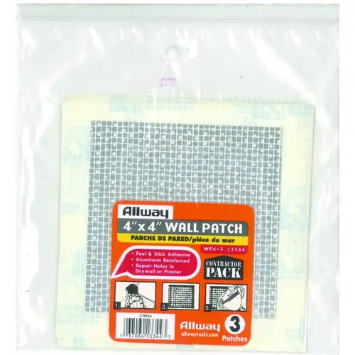 Drywall Patch Fiberglass 4" W X 4" L White - pack of 10