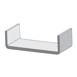CRL-U.S. Aluminum SS76916 10 Gauge Steel Stiffener 3-1/2" x 1-7/16" x 16' Stock Length Primer