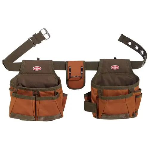 Builder's Rig, 52 in Waist, Poly Ripstop Fabric, Brown/Green, 12-Pocket Builder's Rig, 52 in Waist, Poly Ripstop Fabric, Brown/Green, 12-Pocket