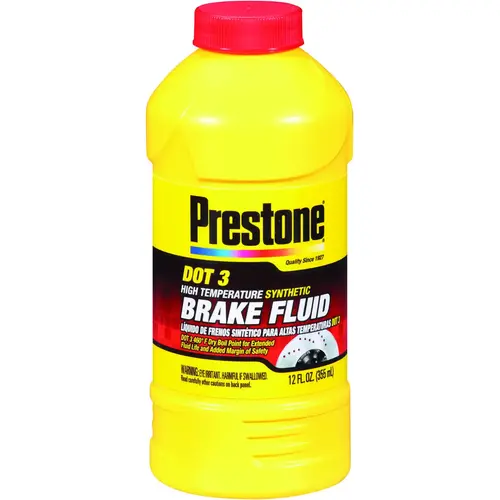 AS-400P Brake Fluid, 12 oz Bottle Clear Amber/Yellow