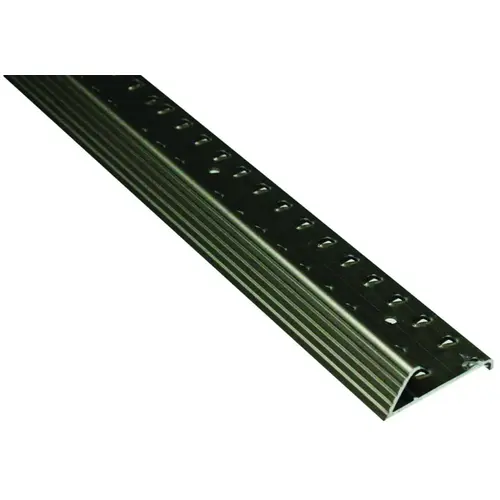 Fluted Carpet Gripper, 72 in L, 1-3/8 in W, Aluminum, Pewter