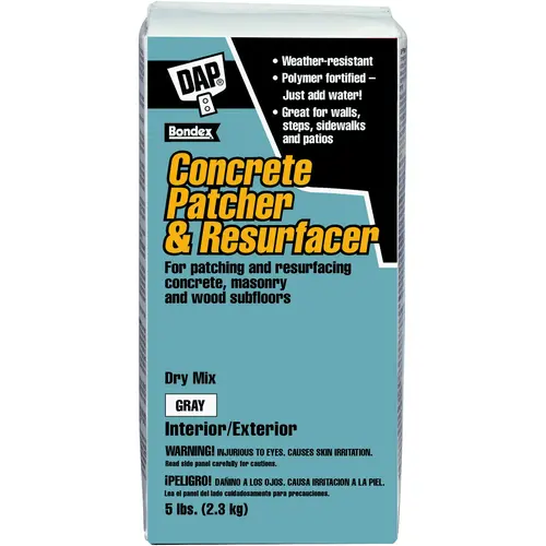 Bondex Concrete Patcher and Resurfacer, Gray, 5 lb - pack of 6 Bondex Concrete Patcher and Resurfacer, Gray, 5 lb - pack of 6