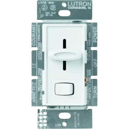 Skylark Dimmer, 5 A, 120 V, 600 W, Halogen, Incandescent Lamp, White Skylark Dimmer, 5 A, 120 V, 600 W, Halogen, Incandescent Lamp, White