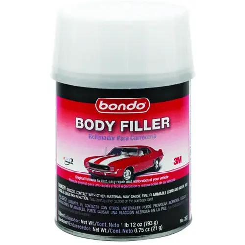 C Body Filler, 1 qt Can, Paste, Pungent Organic Light Gray/Red