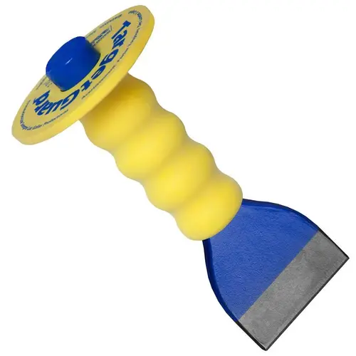 Mason Chisel, 2-1/4 in W Blade, 7-1/2 in OAL, HCS Blade, Plastic Handle Blue Mason Chisel, 2-1/4 in W Blade, 7-1/2 in OAL, HCS Blade, Plastic Handle Blue