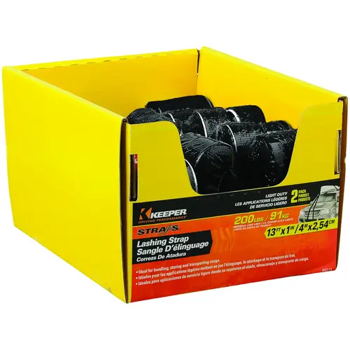 STRAP BIN DISPLAY 600LB 13FT Pair Black STRAP BIN DISPLAY 600LB 13FT Pair Black