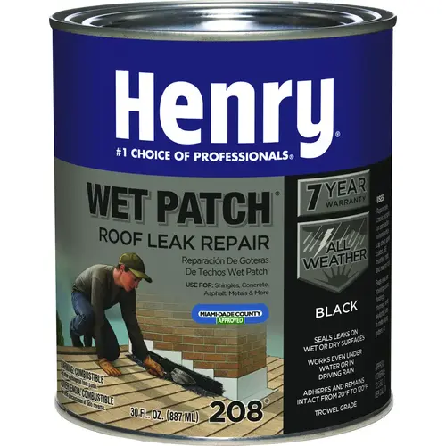 Wet Patch 30 Oz. Roof Cement and Patching Sealant Black