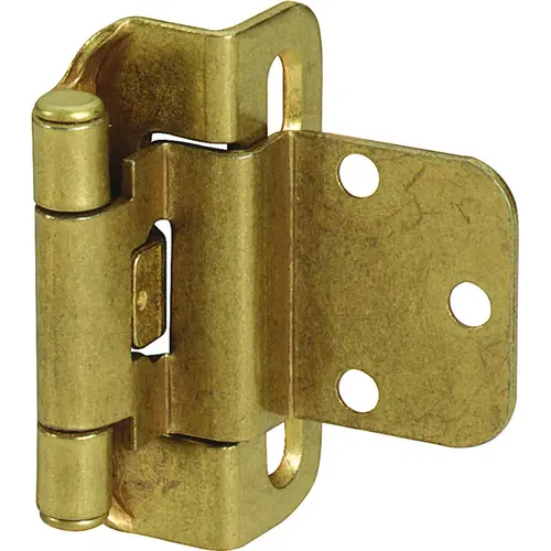 Self-Closing Partial Wrap 3/8 Inch (10Mm) Inset Self Closing Partial Wrap Cabinet Hinge Burnished Brass Self-Closing Partial Wrap 3/8 Inch (10Mm) Inset Self Closing Partial Wrap Cabinet Hinge Burnished Brass
