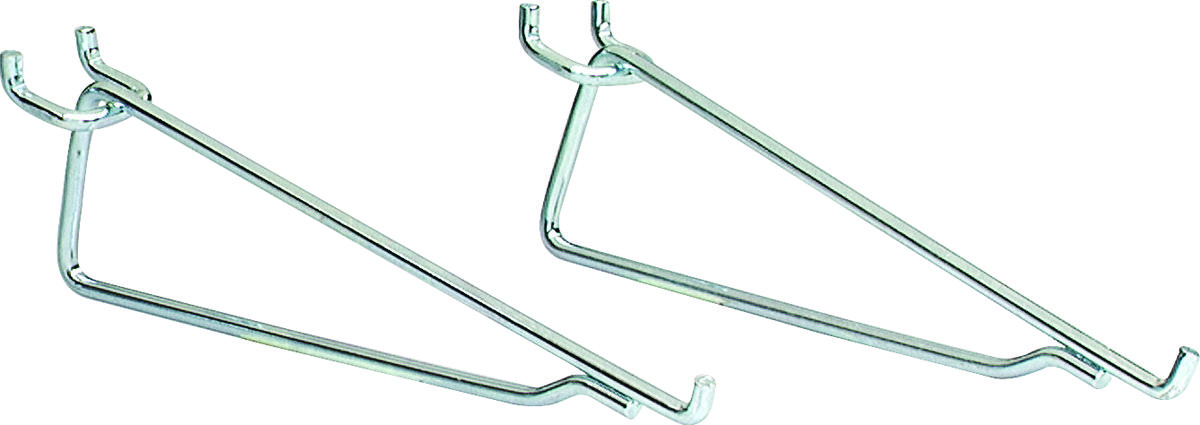 Crawford's BBQ 18580 Shelf Bracket Hook, Silver Pair