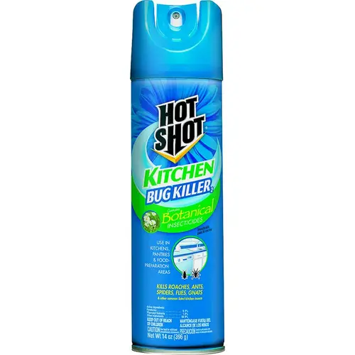4470-6 Kitchen Bug Killer, Liquid, 14 oz Aerosol Can Light Yellow/Water White