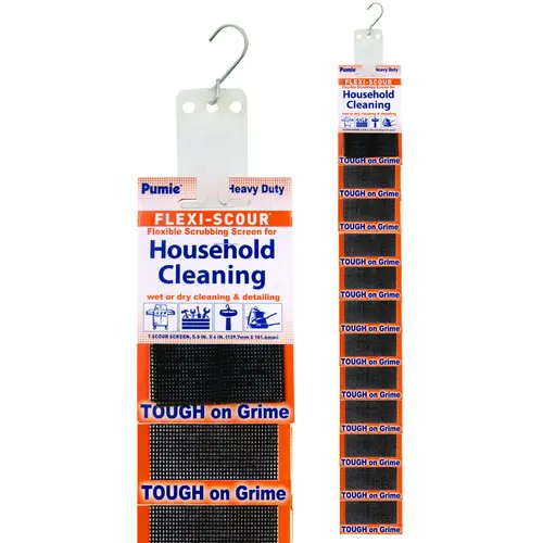 FLEXI-SCOUR Scouring Screen, 3-1/2 in L, 0.13 in W Gray