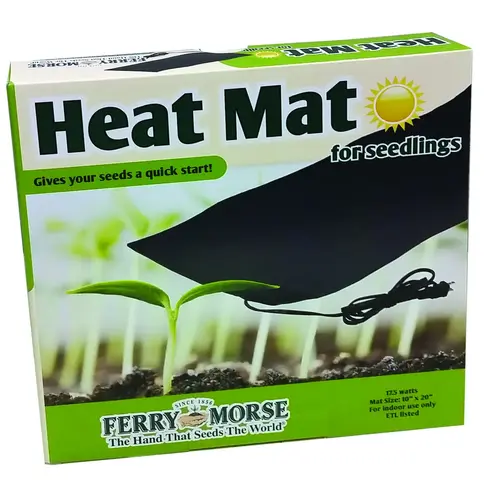 10 In. x 20 In. 17.5W Seedling Heat Mat Black
